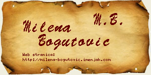 Milena Bogutović vizit kartica
